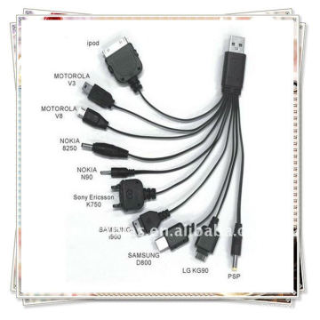 Gute Qualität Neue Universal 10 in 1 Multi Funktionen USB Ladegerät Kabel Handy Ladekabel